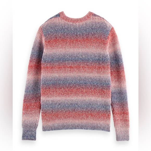 Scotch & Soda Gradient Cotton-Blend Crewneck Sweater in Blue Combo Size L NWT - Picture 5 of 16